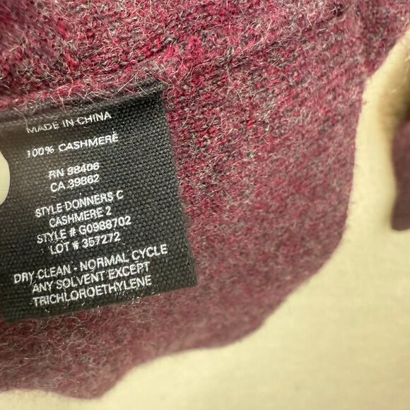 Mens Theory Donners Crew Neck Cashmere Sweater Size XXL Wine red Maroon G0988702 - Picture 6 of 9